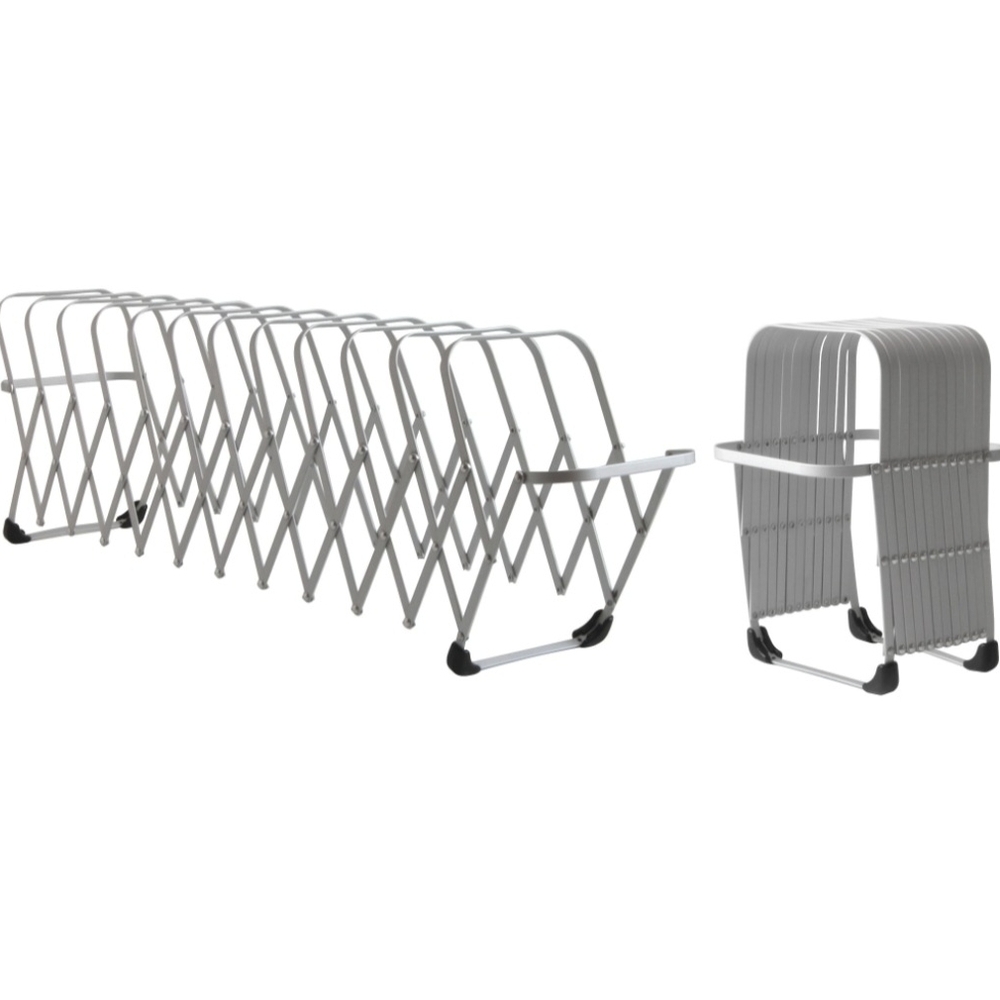 Expandable Silver Dish Drying Rack - Compact Folding Kitchen Organizer